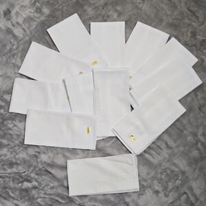 Set Of 11 White Handkerchiefs New